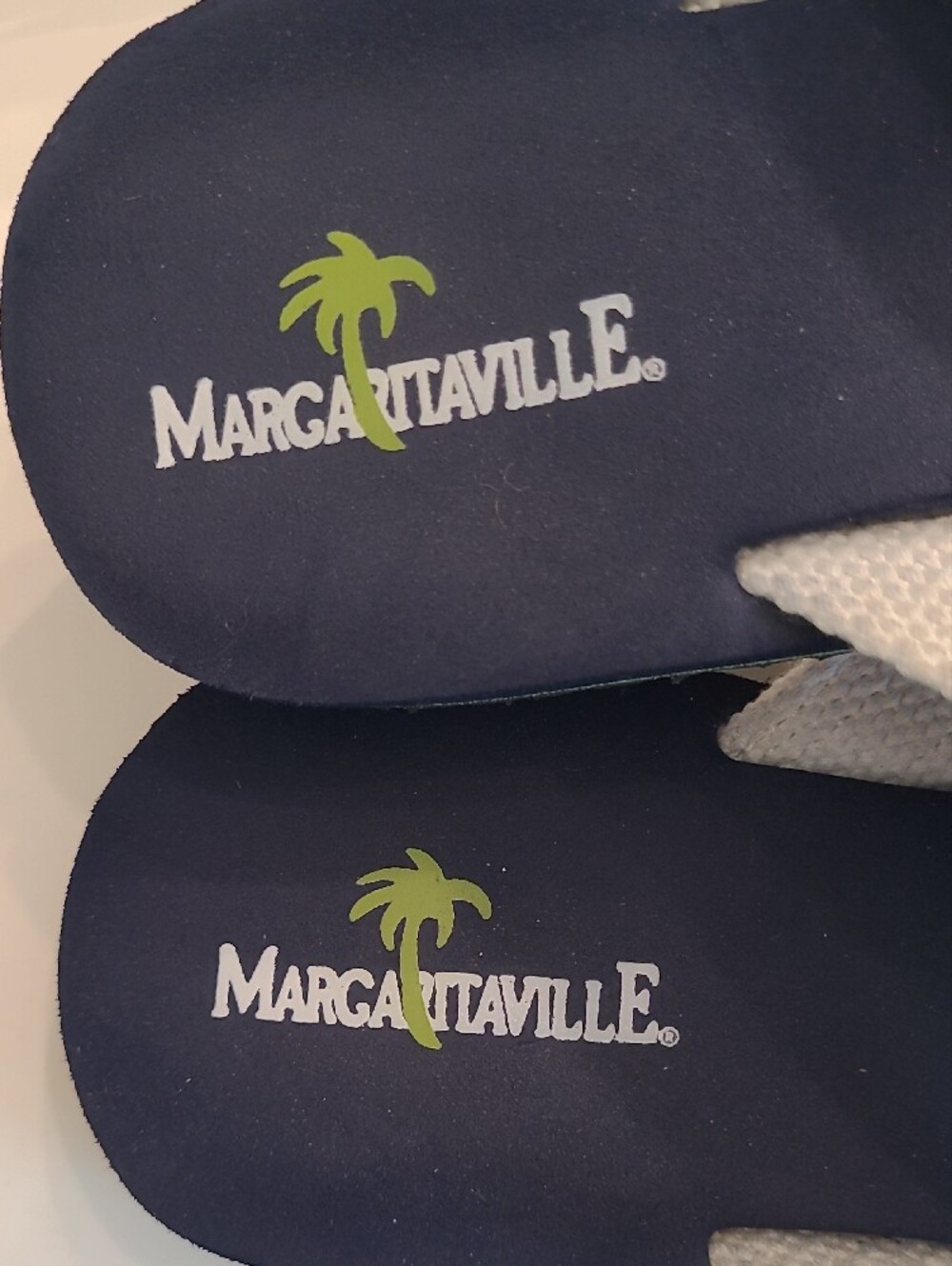 Margaritaville Breezy Slip On Toe Peg Leather Sandal Palm Tree Foam Flip Flops - Picture 4 of 17